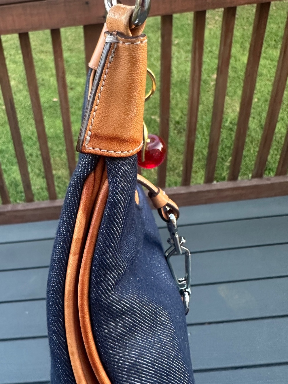 Vintage y2k 2001 Coach Hampton Denim Clip Hobo - Picture 5 of 9